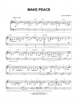 page one of Make Peace (Piano Solo)