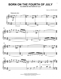 page one of Born On The Fourth Of July (Easy Piano)