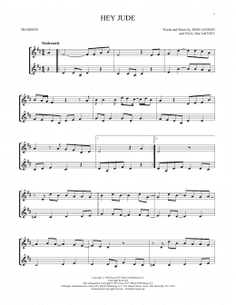 page one of Hey Jude (Trumpet Duet)