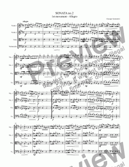 page one of SONATA no.2 1st movement - Allegro