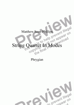 page one of 002: String Quartet in E Phrygian