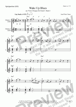 page one of Wake Up Blues (GD/Score & Parts)