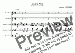 page one of Indiana Polka For Percussion
