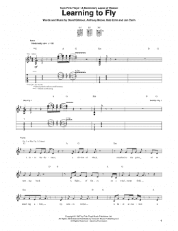 page one of Learning To Fly (Guitar Tab)