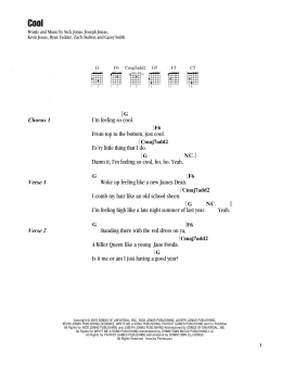 page one of Cool (Guitar Chords/Lyrics)