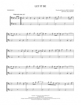 page one of Let It Be (Trombone Duet)