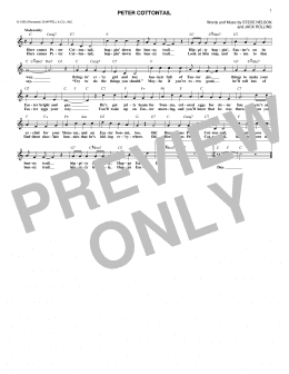 page one of Peter Cottontail (Lead Sheet / Fake Book)