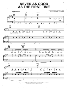 page one of Never As Good As The First Time (Piano, Vocal & Guitar Chords (Right-Hand Melody))