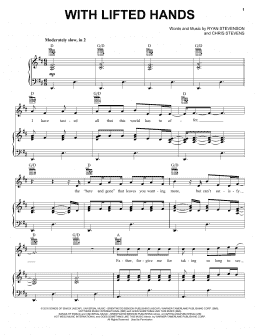 page one of With Lifted Hands (Piano, Vocal & Guitar Chords (Right-Hand Melody))