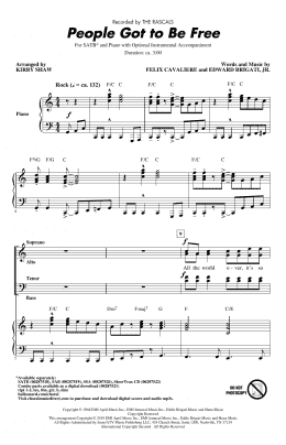 page one of People Got To Be Free (arr. Kirby Shaw) (SATB Choir)