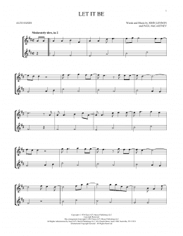 page one of Let It Be (Alto Sax Duet)