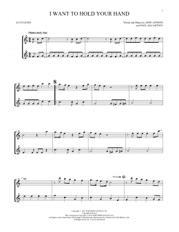 page one of I Want To Hold Your Hand (Alto Sax Duet)