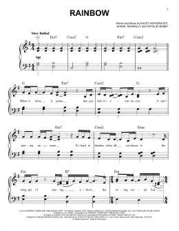 page one of Rainbow (Easy Piano)