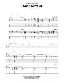 page one of I Can't Drive 55 (Guitar Tab)