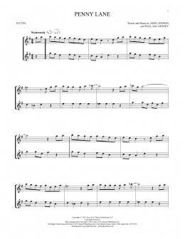 page one of Penny Lane (Flute Duet)