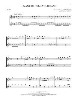 page one of I Want To Hold Your Hand (Flute Duet)