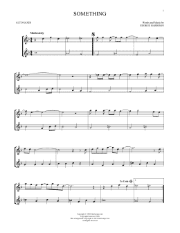page one of Something (Alto Sax Duet)