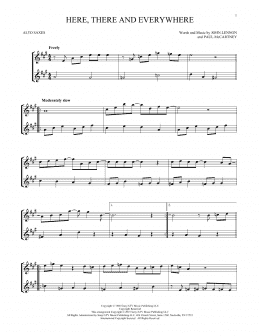 page one of Here, There And Everywhere (Alto Sax Duet)