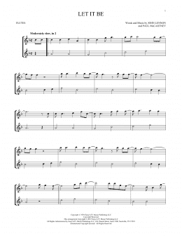 page one of Let It Be (Flute Duet)