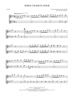 page one of When I'm Sixty-Four (Flute Duet)