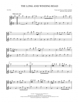 page one of The Long And Winding Road (Flute Duet)