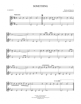 page one of Something (Clarinet Duet)