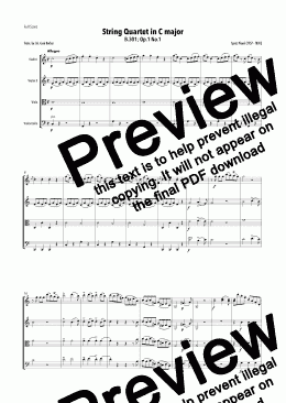 page one of Pleyel - String Quartet in C major