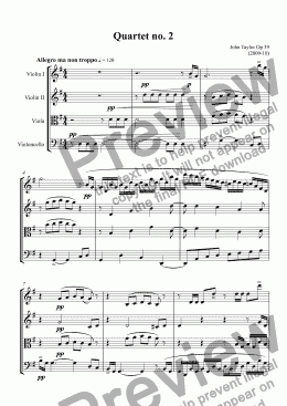 page one of Quartet no. 2