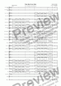 page one of The Battle Eve Duet -Trombone and Euphonium with Concert Band