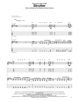 page one of Strutter (Guitar Tab)