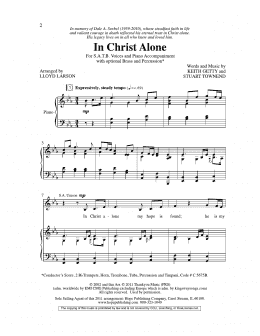 page one of In Christ Alone (SATB Choir)