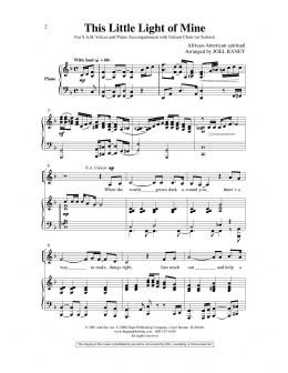 page one of This Little Light of Mine (SAB Choir)