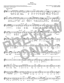 page one of P.Y.T. (Pretty Young Thing) (Lead Sheet / Fake Book)