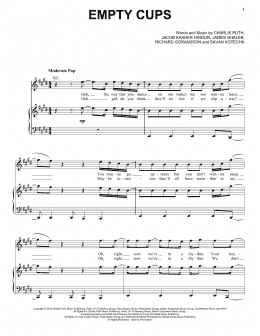 page one of Empty Cups (Piano, Vocal & Guitar Chords (Right-Hand Melody))