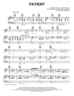 page one of Patient (Piano, Vocal & Guitar Chords (Right-Hand Melody))