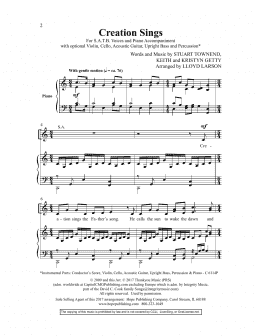 page one of Creation Sings (SATB Choir)