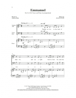 page one of Emmanuel (SATB Choir)