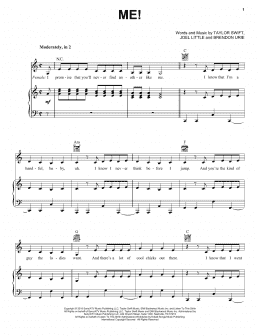 page one of ME! (feat. Brendon Urie of Panic! At The Disco) (Piano, Vocal & Guitar Chords (Right-Hand Melody))