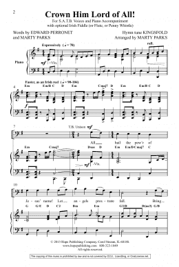 page one of Crown Him Lord Of All! (SATB Choir)