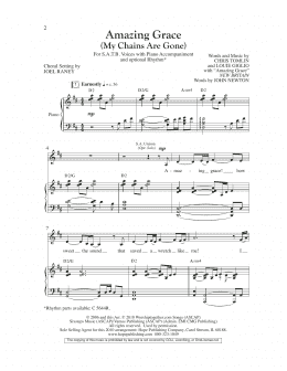 page one of Amazing Grace (My Chains Are Gone) (arr. Joel Raney) (SATB Choir)