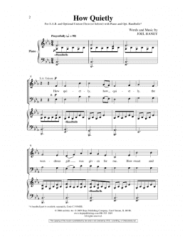 page one of How Quietly (SAB Choir)