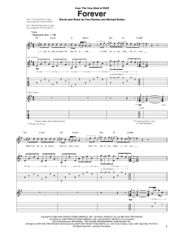 page one of Forever (Guitar Tab)