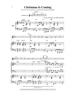 page one of Christmas Is Coming (SAB Choir)