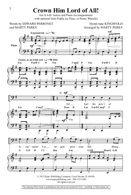 page one of Crown Him Lord Of All! (SAB Choir)