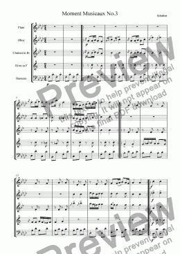 page one of Moment Musicaux No. 3
