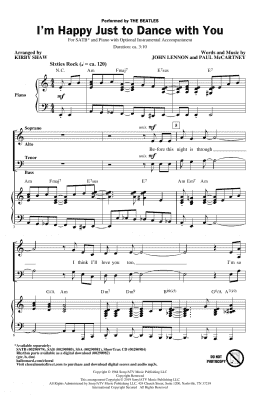 page one of I'm Happy Just To Dance With You (arr. Kirby Shaw) (SATB Choir)