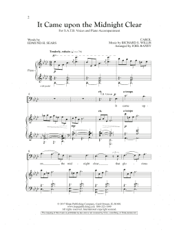 page one of It Came Upon The Midnight Clear (SATB Choir)