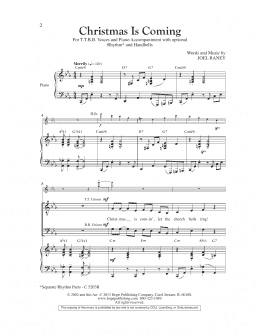 page one of Christmas Is Coming (TTBB Choir)