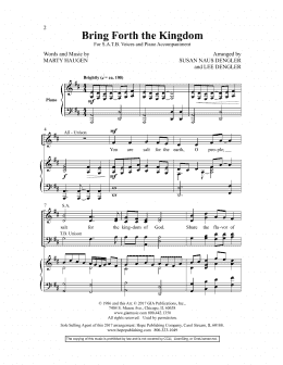 page one of Bring Forth The Kingdom (SATB Choir)