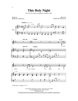 page one of This Holy Night (SATB Choir)